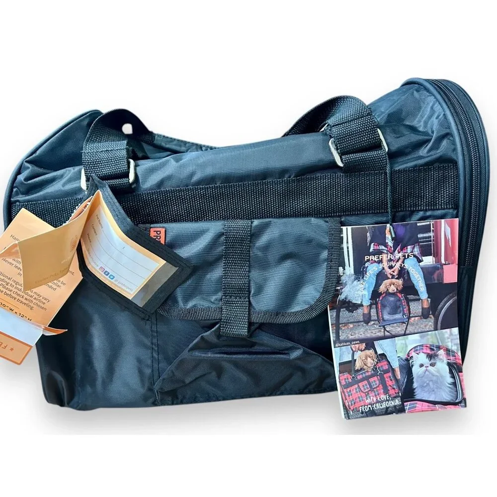 Prefer Pet Black Jet Set Dog Carrier Bag